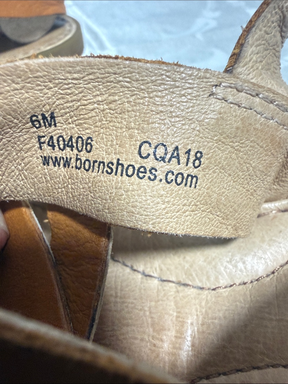 Born Cognac Leather Strappy Sandals - Picture 3 of 6
